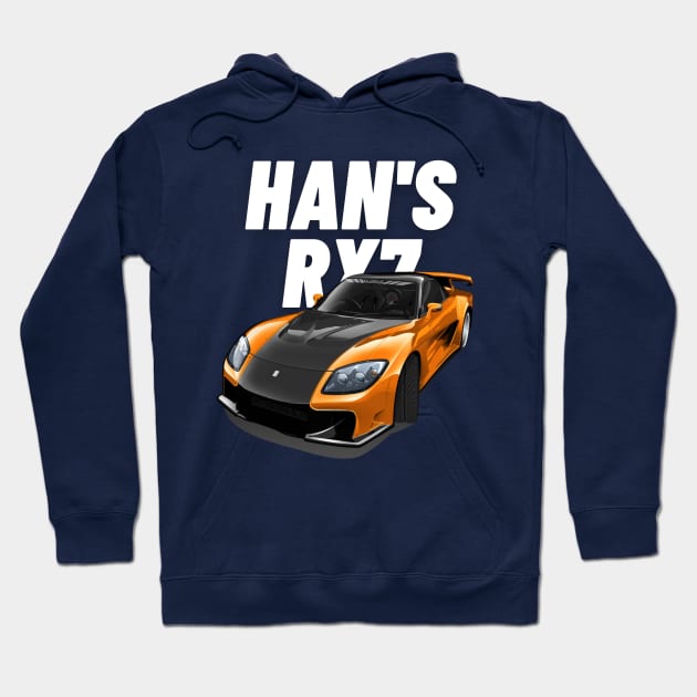 Han's rx7 tokyo drift Hoodie by MOTOSHIFT